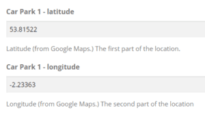 Adding latitude/longitude to form